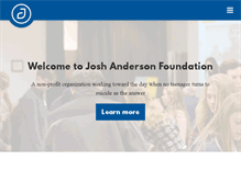 Tablet Screenshot of joshandersonfoundation.org